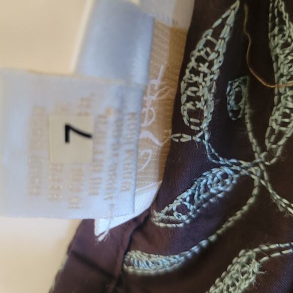 Soft Surroundings Maxi Skirt Cotton Embroidered  Coastal Boho western  Indie - Picture 10 of 13